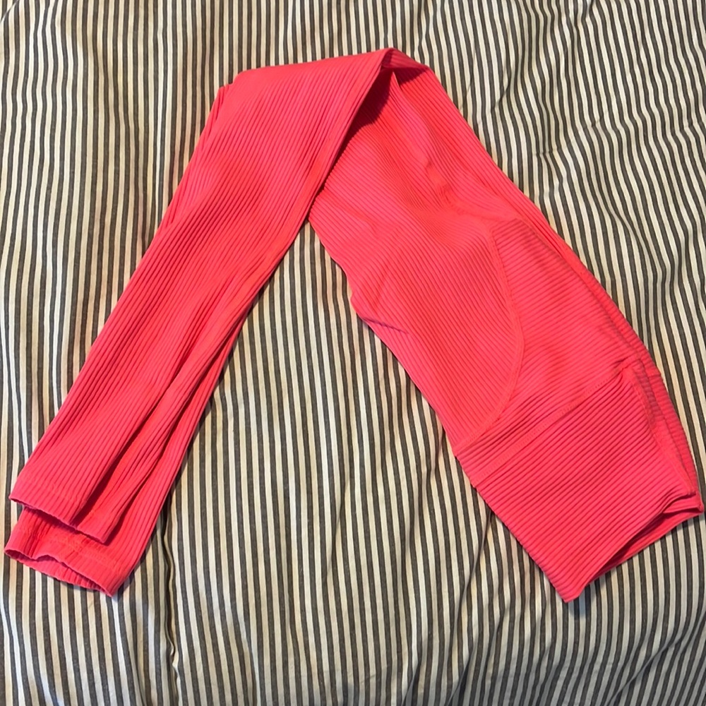 Hot pink womens athletic leggings